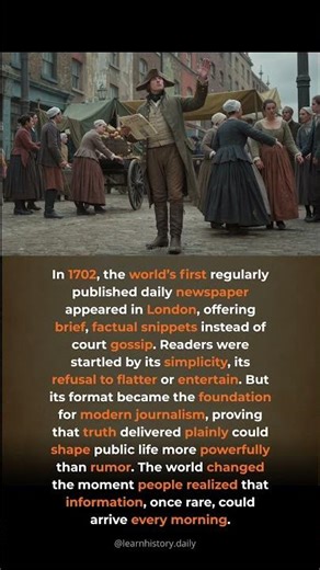 The First Daily Newspaper That Changed Everything. In 1702 London readers opened the ...