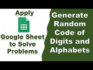 How to Generate a Random Code (PAN or Student ID) | Learn to apply RAND, CHAR & CODE | Google Sheet