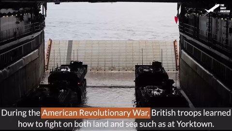 US Marine Rescues Broken Armored ACV at Sea