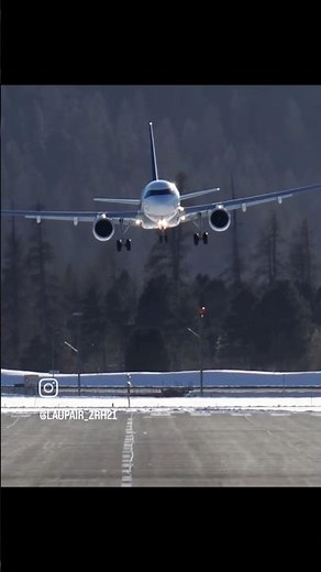 Airbus A318 Impressive Valley Landing Engadin Airport 16.01.2025 #AirbusA318CJ #A318