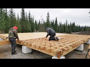 Couple Builds Incredible Off-Grid Log Cabin in Deep Forest - Start to Finish ‪@NickandMaëla‬