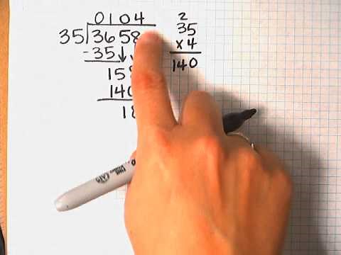 long division with the remainder as a fraction