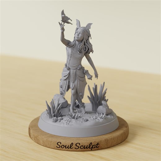 Fey Child | Woodland Spirit Fairy | 28mm 32mm 38mm | DnD Pathfinder | Tabletop RPG | NPC Miniature