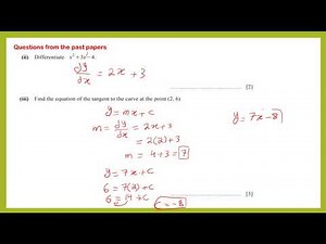 Differentiation's topic for IGCSE students (Cambridge and Edexcel)
