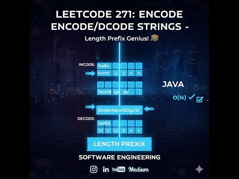 LeetCode 271: Encode/Decode Strings - Length Prefix Genius! 📦🚀😊👍