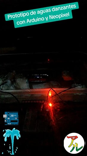 Prototipo de Aguas Danzantes con Arduino y Neopixel