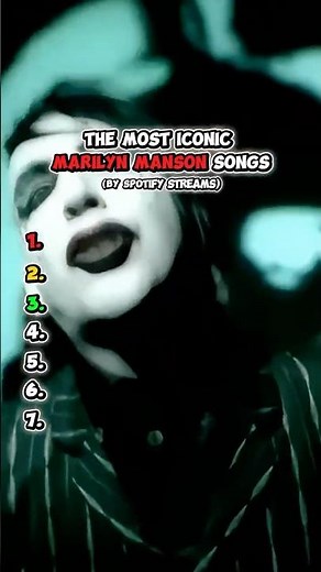 THE MOST ICONIC MARILYN MANSON SONGS 🖤#MarilynManson #RockMusic #IndustrialRock #AlternativeRock