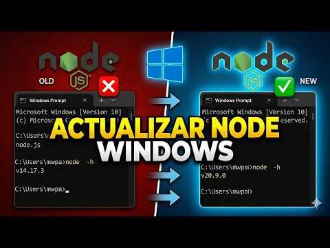 Como actualizar Node JS en Windows (PASO A PASO SIN ERRORES)
