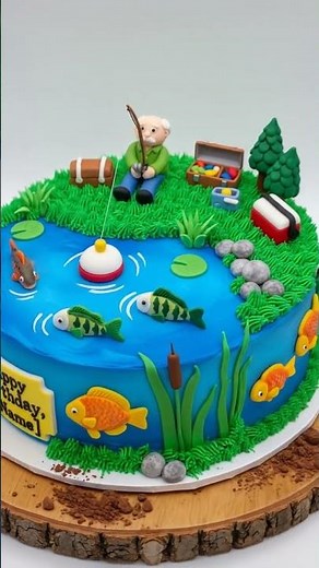 Fishing cake ideas#cake #birthdaycake #cakedecorating