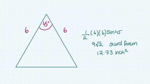 LC Maths Boost: Trigonometry | Non-Right Angled Triangles |Finding the Area of a Non-Right Angled Triangle|
