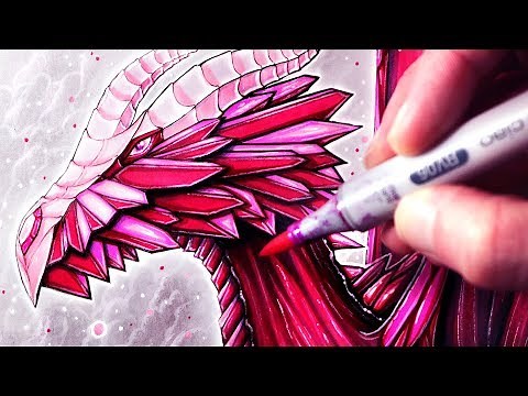 Let's Draw a RUBY DRAGON - FANTASY ART FRIDAY