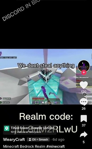Minecraft Realm Code for Bedrock *No need Permission*