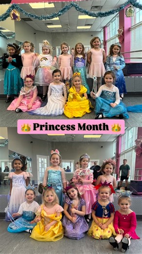 Dancexcel Studios on Instagram: "We are loving princess month so far! Don’t forget to wear your princess dresses to class 👑👗💓"