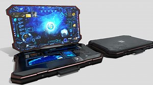 Futuristic Computer Laptop - Download Free 3D model by Glowbox 3D (@glowbox3d)