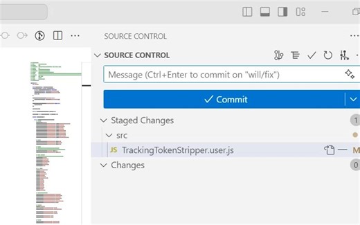 Visual Studio Code v1.84.0 支援 AI 自动生成 Git Commit 的 Log Message