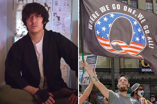 Conspiracy theorist 'slips up' and suggests he is QAnon's leader 'Q'