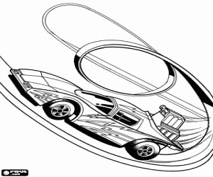 A loop of Hot Wheels coloring page printable game