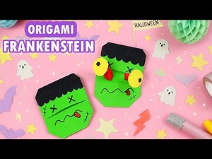 Origami Halloween Toy | How to make a paper Frankenstein's monster | Halloween crafts