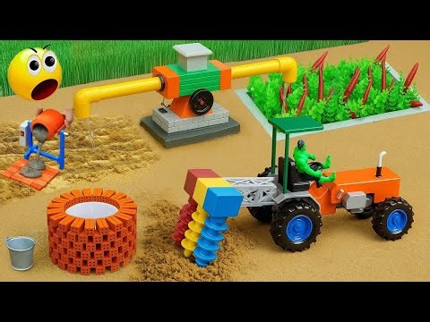 DIY Mini Tractor Builds a 2-Story House with a Disaster-Proof Livestock Barn | Science Project