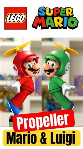 Lego Propeller Mario & Lego Propeller Luigi #lego #mario #shorts