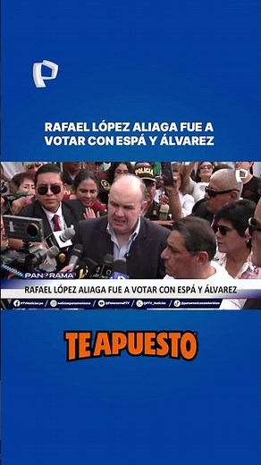 Rafael López Aliaga went to vote with Espá and Álvarez.