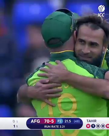 1.2M views · 10K reactions | Come for the world class bowling display, stay for the celebrations ‍♂️ Imran Tahir at #CWC19 was a joy  | ICC - International Cricket Council | Facebook