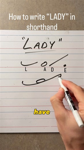 How to write “LADY” in shorthand