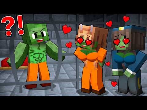 Zombie Muscle Rush a Jail and Girls loves him (Minecraft)
