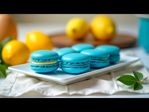 Blue Macarons Recipe | Dreamy Crisp Shells & Soft Chewy Homemade in 15 Minutes