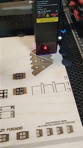 3D Esterházy fogadó makett lézervágása #vasútmodell #lasercutting