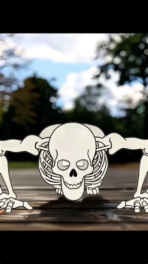 #skeletonshorts #musicmashup #memes skeleton doing push-ups