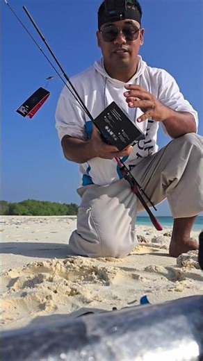 testing temu rod and reel #travel #maledives #beachresort #temu #temufinds