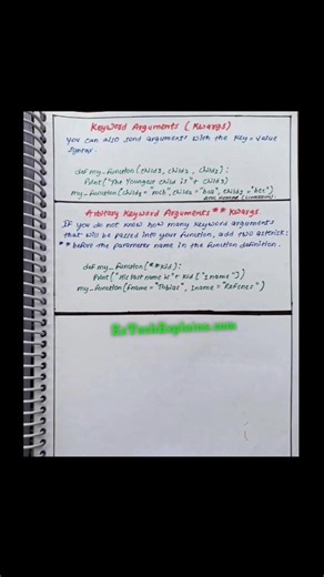 Python Handwritten Notes For Beginners 👇 | Ez Tech