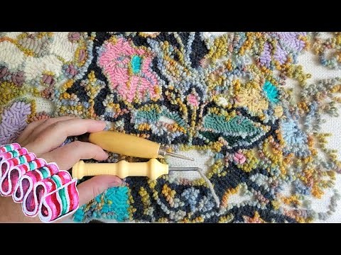Combining Punch Needle & Rug Hooking tutorial. Get the speed of Punch & the Accuracy of Hooking