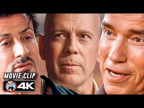 The Expendables: Arnold, Sly & Bruce Legendary Scene (4K)