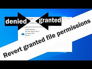 Revert granted file permissions in Windows with just ONE COMMAND!