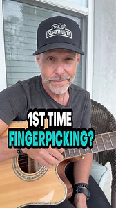 ⭐️Comment “PDF” for the free Fingerstyle PDF. No email required! ⭐️1st Time Fingerpicking? Start Here! Everyone feels confused at first—totally normal! Start by using your thumb first 3 fingers (skip the pinky)Thumb = covers low strings (6, 5, 4)Index, middle, ring = cover strings 3, 2, and 1. Don’t worry about chords or your fretting hand yet. Just rest the guitar and practice picking slowly. Try this: pick strings 6–3–2–1 for an easy E minor arpeggio. Do it slowly and stay relaxed. Over time, 