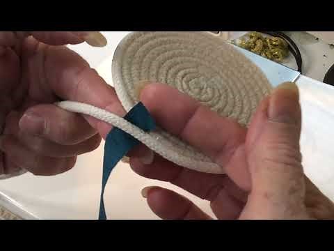 How to make coasters with rope and fabric
