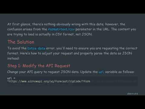How to Fix Extra data: line 1 column 12 (char 11) Error in json.loads When Using Python Requests