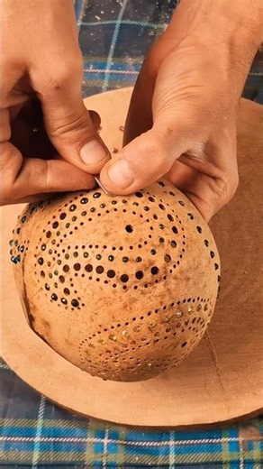 DIY Coconut Shell Light ✨ How to make handicrafts at home. #diy #crafts