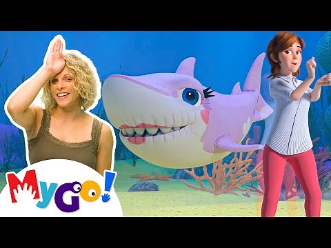 Baby Shark | CoComelon Nursery Rhymes & Kids Songs | MyGo! Sign Language For Kids
