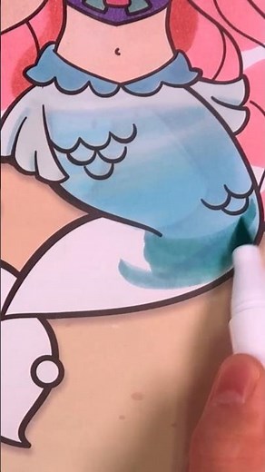 Coloring | 🐋인어공주 미미 색칠하기🐳 | Little mermaid