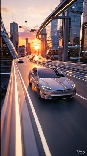 Future City Drive 🌇 | Futuristic Electric Car Cinematic 4K