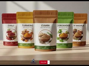 A premium spice pouch packaging design