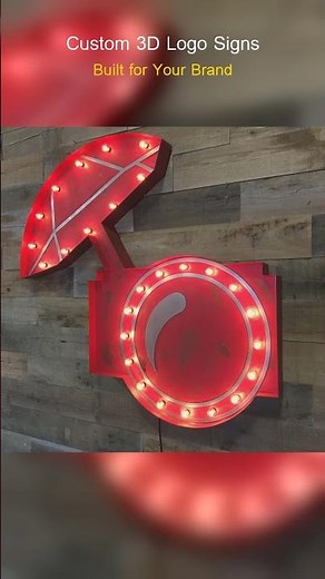 Custom 3D Layered Logo Signs | Vintage Marquee Lights