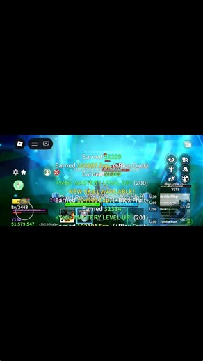 I unlocked my yeti transformation #Roblox #blox fruits #fruit