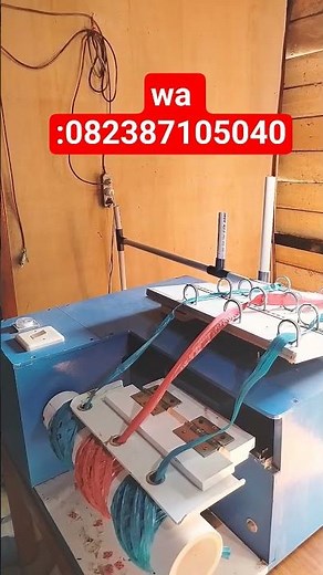 Part 3001 !! Raffia rope winding machine contains 3 rolls and is equipped with an automatic timer !!