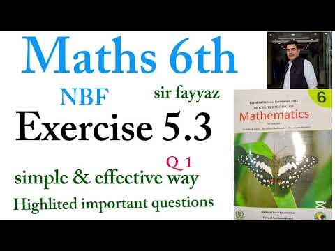 Maths class 6th | exercise 5.3 | ex 5.3 | Q 1 | NBF | unit 5 | introduction to algebra | grade 6
