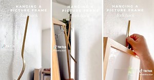 Try This Super Easy Hack for Hanging Pictures With a Fork