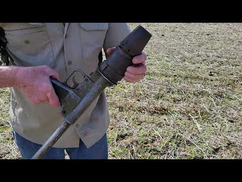 wwii m2-2 flamethrower with details on the ignition cartridge